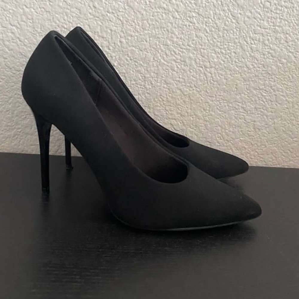 Pointed Toe Black Stiletto Heels
